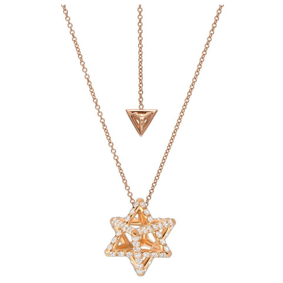 Merkaba Diamond Gold Necklace