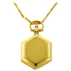 Hexagonal Multipage Locket Necklace With Four Photo Compartments