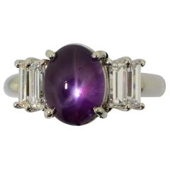 Star Ruby Diamond Platinum Ring 4