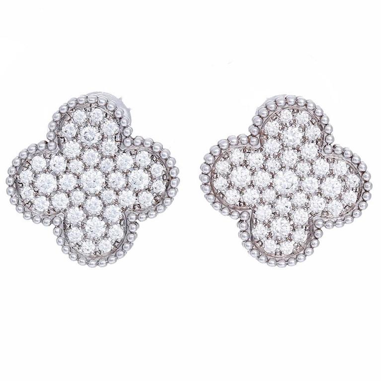 van cleef diamond earrings