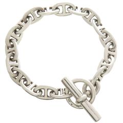 Hermes Sterling Silver Chaine D'Ancre Link Bracelet