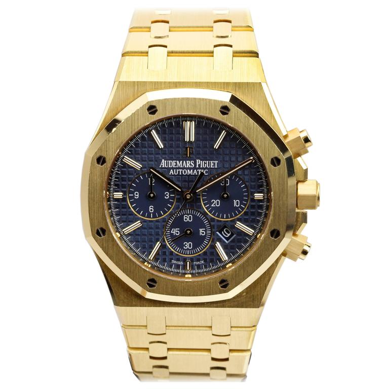 Audemars Yellow Gold Piguet Royal Oak Chronograph For Sale at 1stDibs