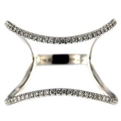 Jona Diamond White Gold Open Band Ring 6