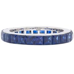 Favero Sapphire and White Gold Eternity Band