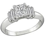 Princess Cut Diamond Gold Engagement Ring