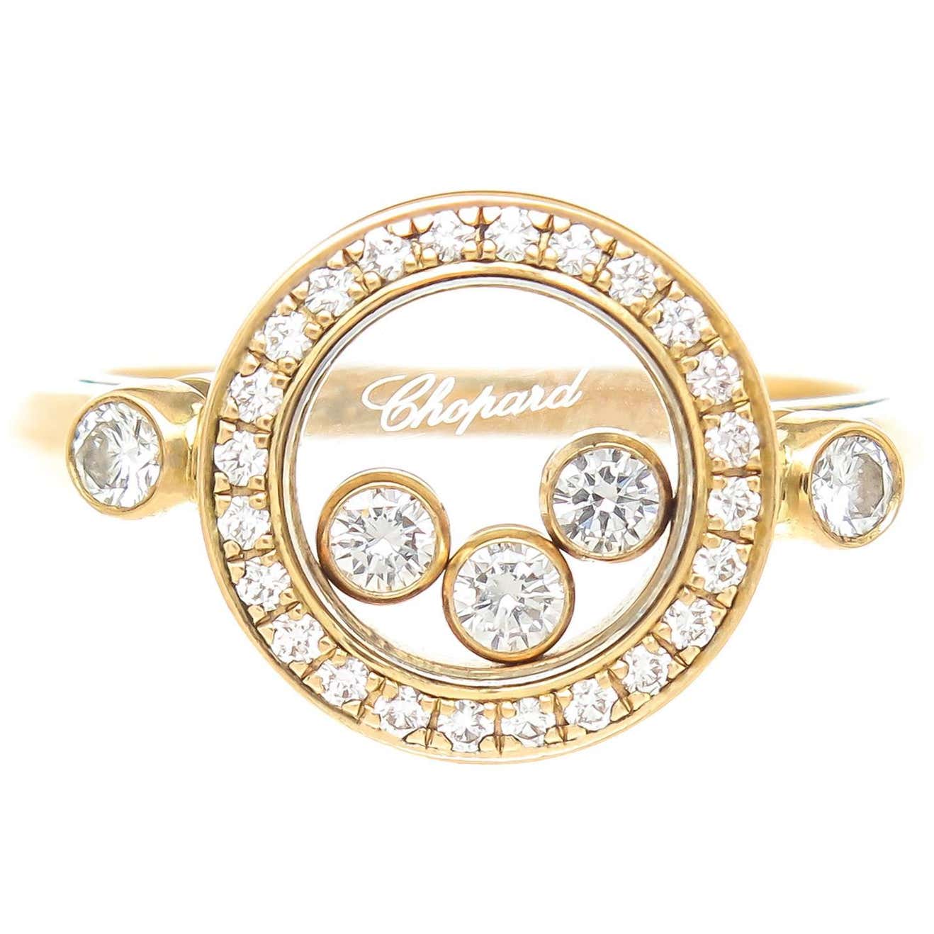 Chopard Happy Diamond Yellow Gold Ring at 1stDibs | chicago area ...