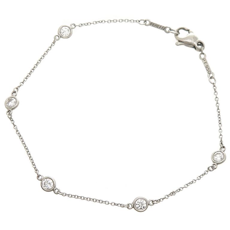 Tiffany Peretti Platinum Diamonds By The Yard Bracelet At 1stdibs Tiffany Peretti Platinum Diamonds By The Yard Bracelet For
