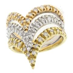 Luise Three Gold & Diamond Ring 2