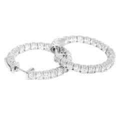 Beautiful Diamond Inside-Out Hoop Earrings 12