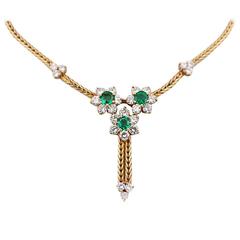 Kurt Wayne Emerald Diamond Gold Necklace