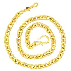 Vintage Lilly Fitzgerald High-Karat Gold Necklace