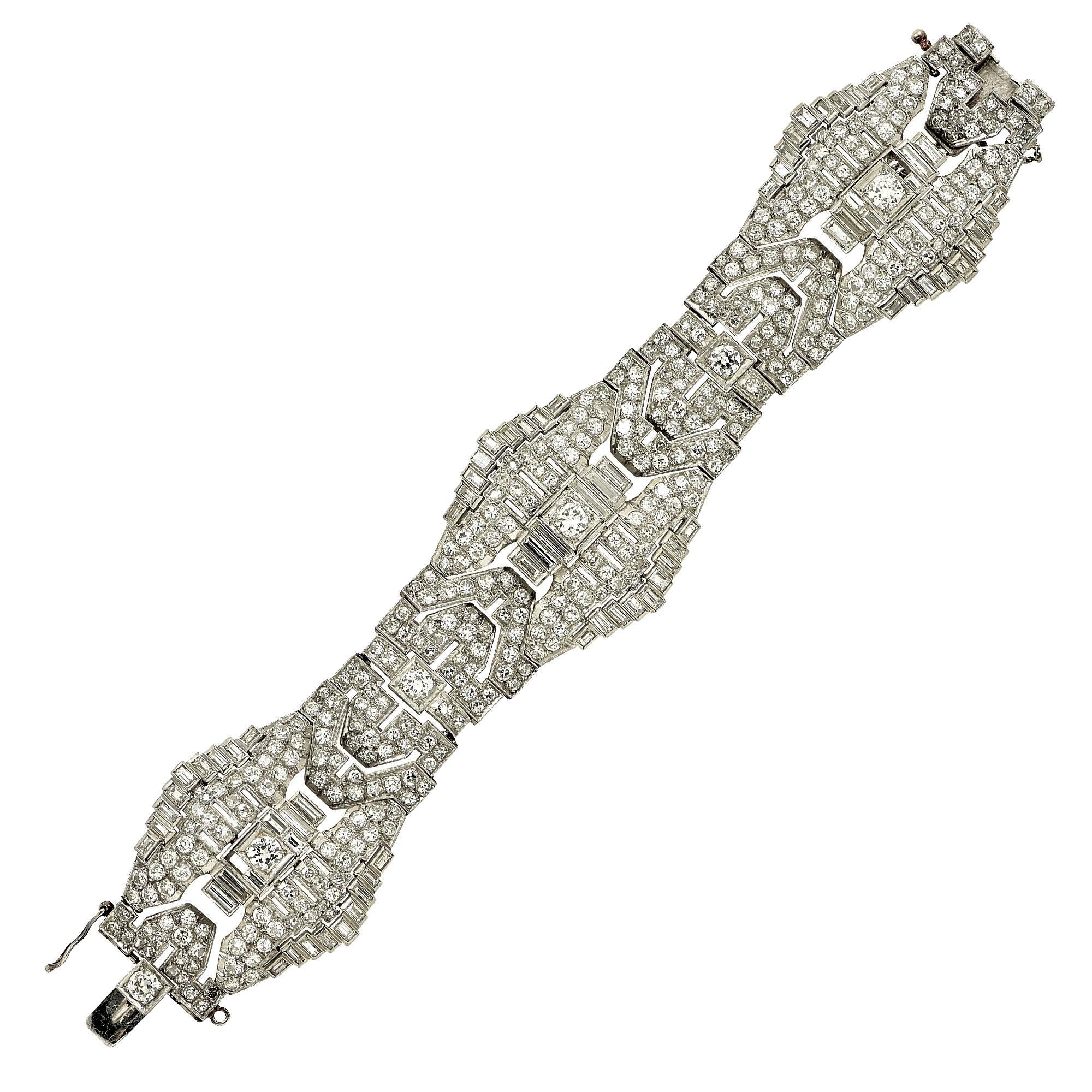 23 Carat Art Deco Diamond Bracelet