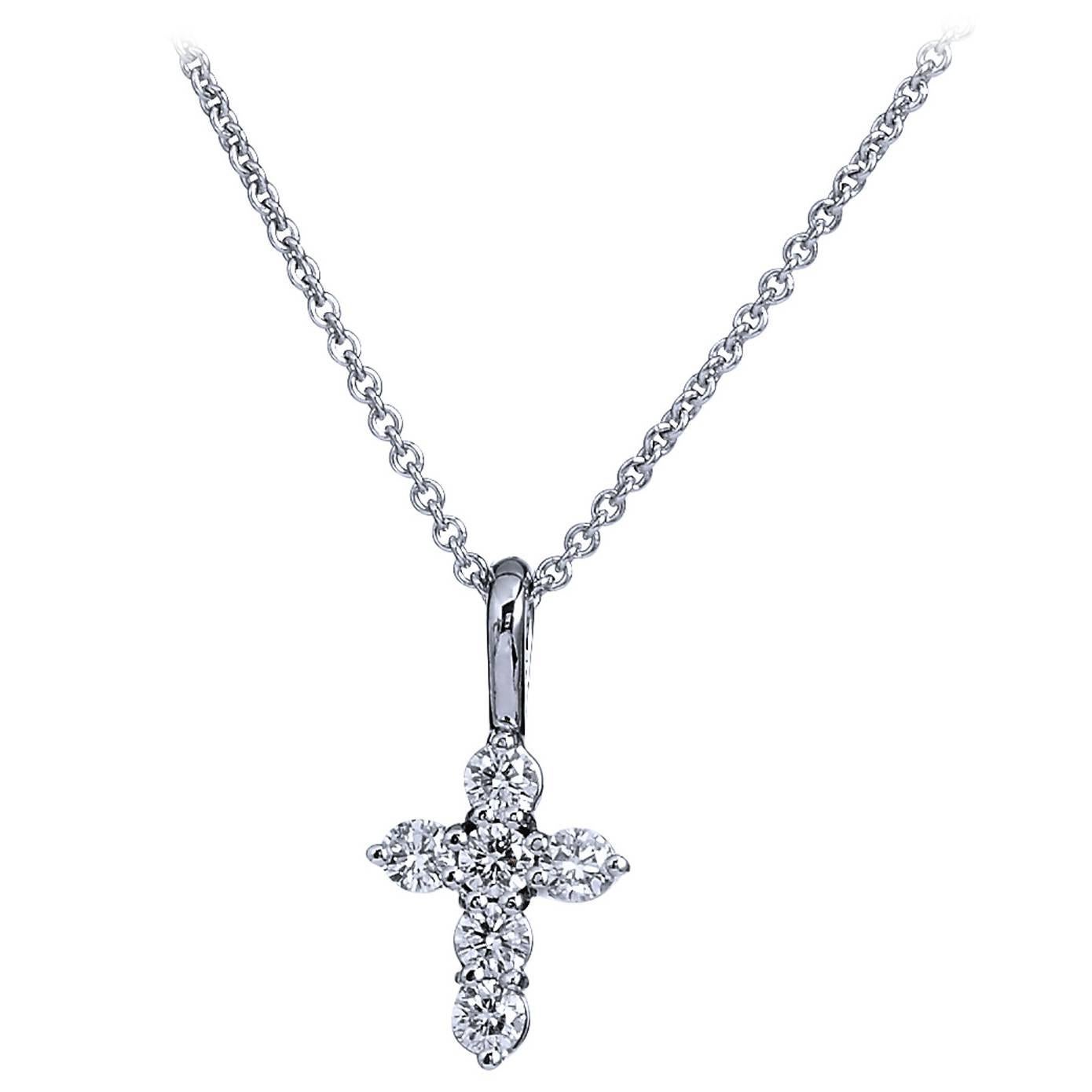 Petite Diamond Cross Pendant