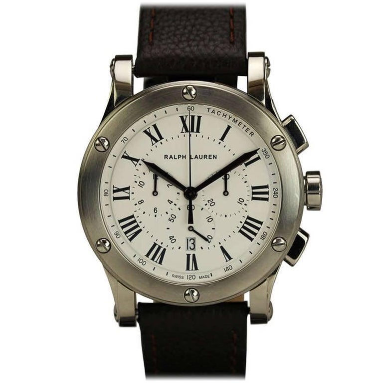 Ralph Lauren Stainless Steel Sporting Chronograph Wristwatch at 1stDibs | ralph  lauren sporting chronograph, ralph lauren chronograph, ralph lauren sport  chronograph