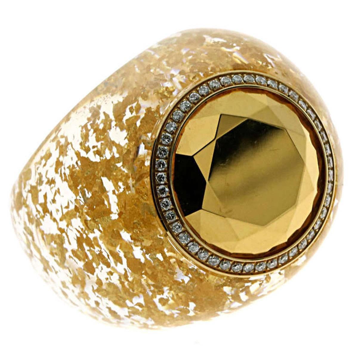 Chopard Golden Dreams Diamond Gold Ring For Sale at 1stdibs