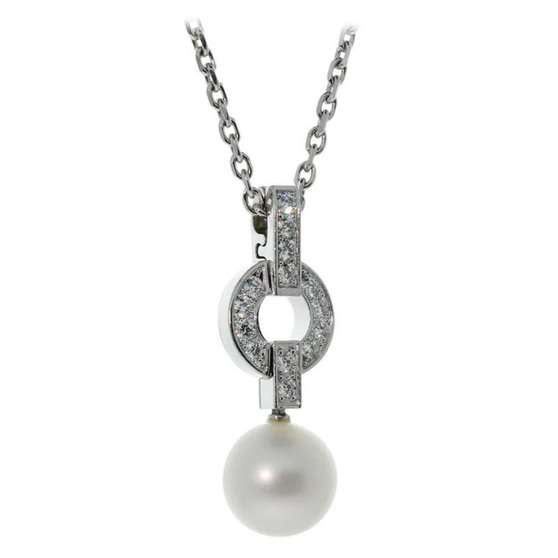 Cartier Himalia Pearl Diamond Gold Necklace
