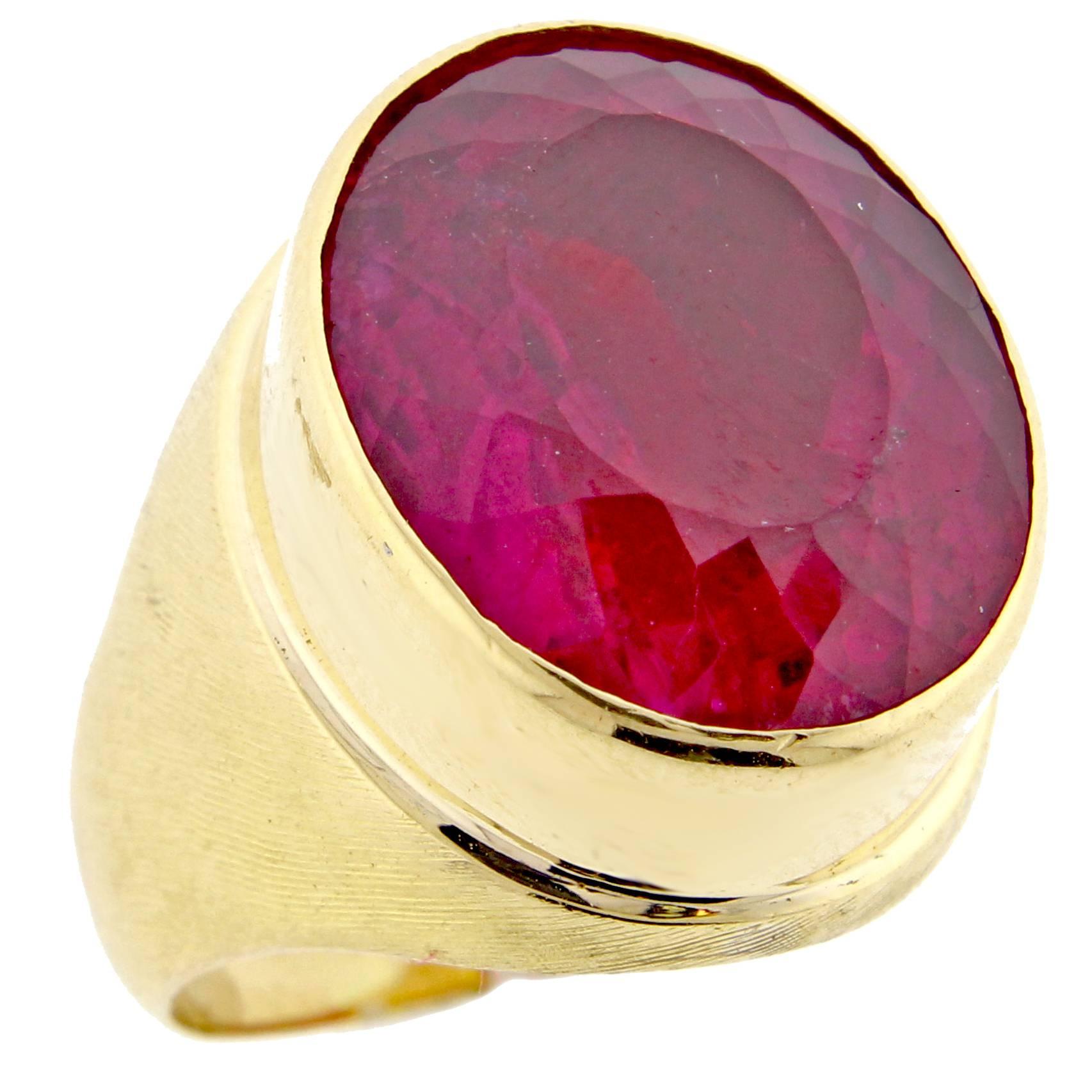 Burle-Marx Large Pink Tourmaline Ring at 1stDibs | manikka kal, large pink  ring, large tourmaline ring