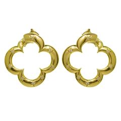 VAN CLEEF & ARPELS Alhambra Yellow Gold Diamond Earrings 10