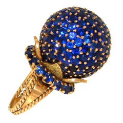 1970s Sapphire Gold Ring