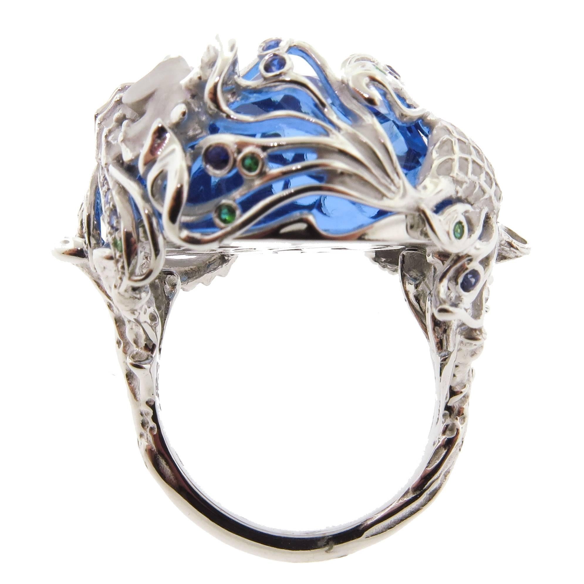 Marine Life Cocktail Ring by Carrera y Carrera