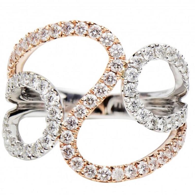 TwoTone Diamond Fashion Ring For Sale at 1stDibs two tone fashion rings
