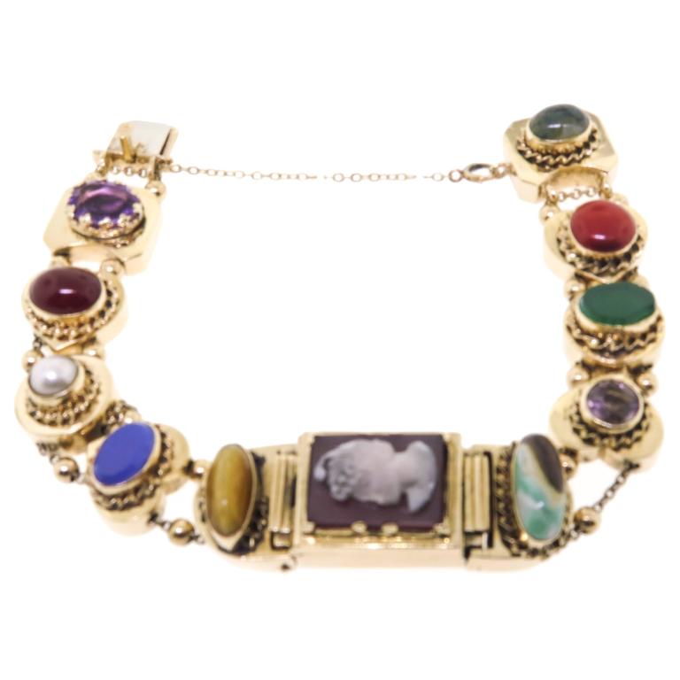 14k Vintage Add A Link Charm Watch Bracelet At 1stdibs 14k Vintage Add A Link Charm Watch Bracelet For