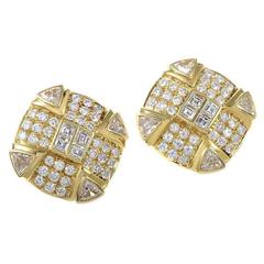 Diamond Pave Gold Earrings 10