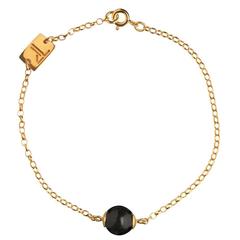 Onyx Bead and Gold Vermeil Chain Bracelet 6