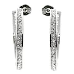 Cartier Hoop Diamond White Gold Earrings 9