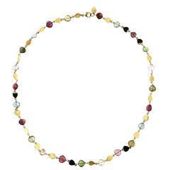 Jona Tourmaline Yellow Gold Heart Necklace 1