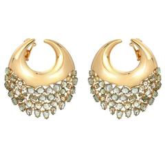 Etho Maria Prasiolite Diamond Gold Earrings 5