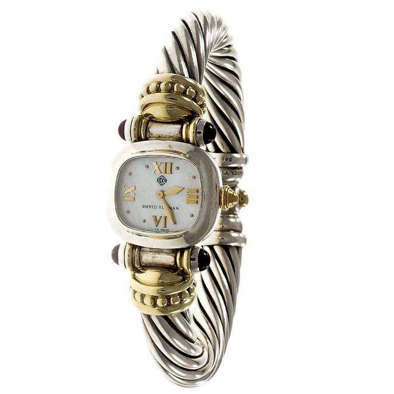David Yurman 10mm Cable Watch Ladies 18k Gold and Steel at 1stDibs ...