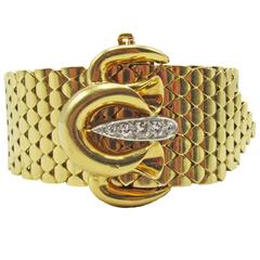 Retro French Diamond Gold Bracelet 1