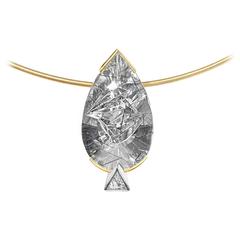 Atelier Munsteiner "Dynamic-Cut" Tourmalinated Quartz Diamond Pendant Necklace