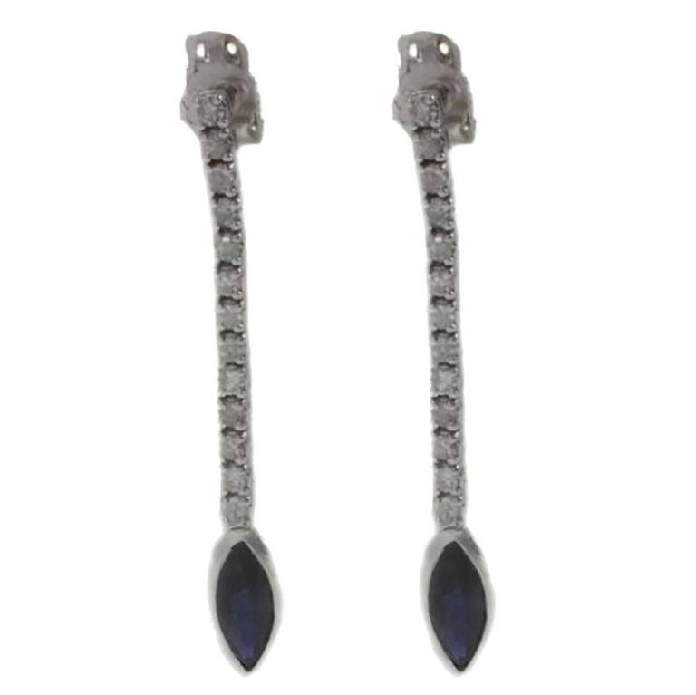 sapphire and diamond earrings