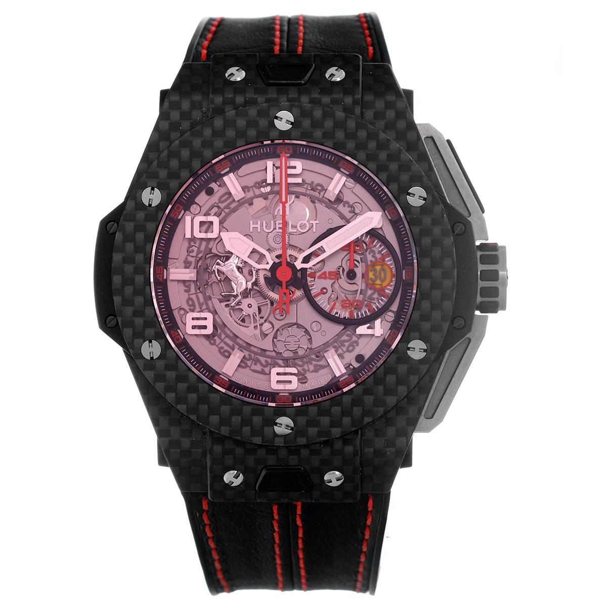Hublot Carbon Red Magic Big Bang Ferrari Automatic Wristwatch