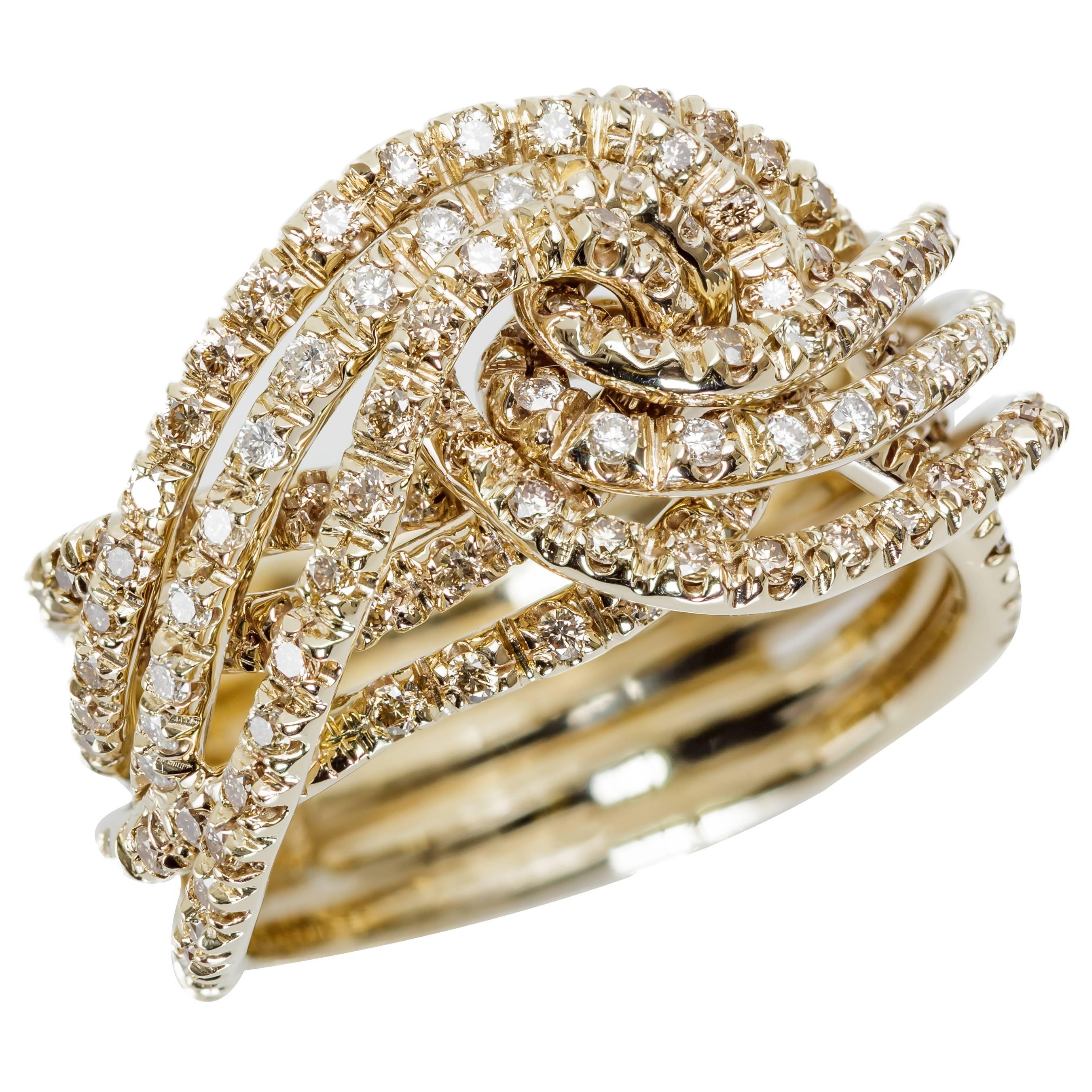 H. Stern Diamond Gold Zephyr Ring