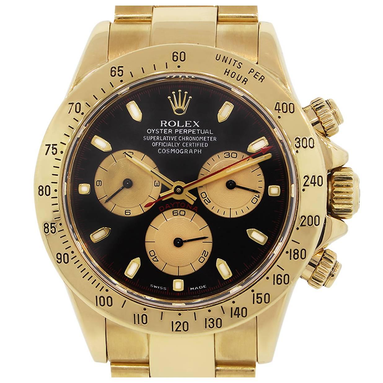 Rolex 116528 Daytona 18k Yellow Gold Paul Newman Dial Watch