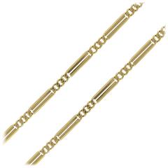 French Yellow Gold Antique Watch Chain necklace 3
