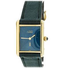 1960s Cartier Tank with Lapis Lazuli Dial