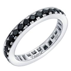 Fine Black Diamond Gold Band Ring