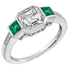 Stunning 1.54 Carat Asscher Cut Diamond Engagement Ring 7
