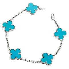 Van Cleef Arpels - Bracelet turquoise Alhambra vintage