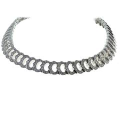 Cartier 'C De Cartier' White Gold Diamond Choker Necklace 5