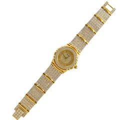 Piaget Ladies Yellow Gold Pave Diamond Quartz Wristwatch 8