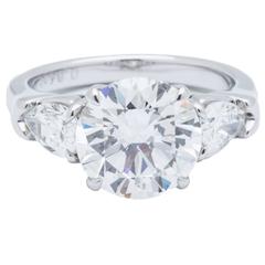 Diamond Platinum Ring 3.33 Carat GIA Certified