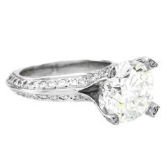 GIA Certified Diamond Engagement Ring with Pavé Diamond Accents 8