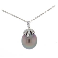 Tiffany & Co. Fireworks Tahitian Pearl Diamond  Necklace