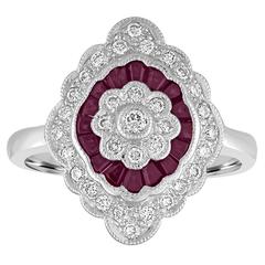 0.74 Carats Ruby Diamond Gold Ring 7