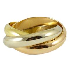 Cartier Tri-Coloured Rolling Ring Size 5